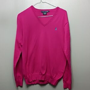 Vintage Ralph Lauren Barbie Pink Made In Hong Kong SZ L